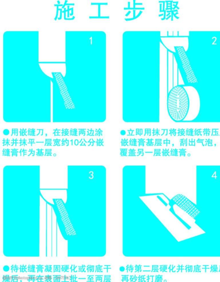 嵌缝膏与接缝纸带使用说明